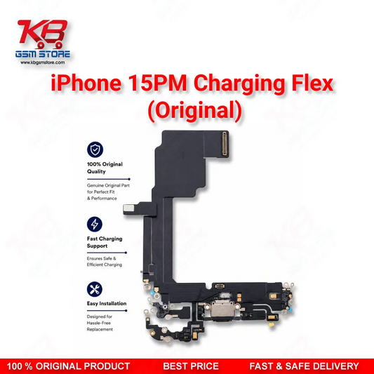 iPhone 15 Pro Max USB-C Charging Port Flex Cable Replacement – Original Quality Dock Connector Assembly