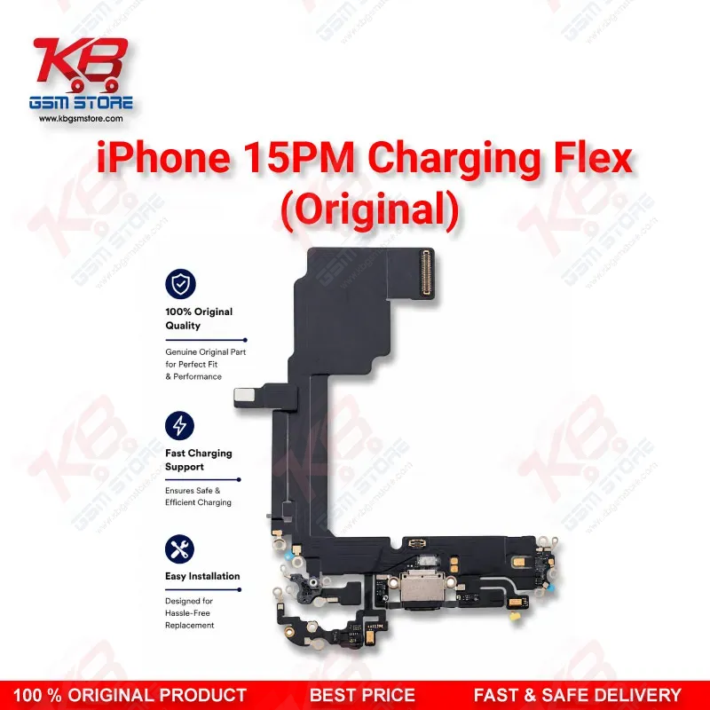 iPhone 15 Pro Max USB-C Charging Port Flex Cable Replacement – Original Quality Dock Connector Assembly