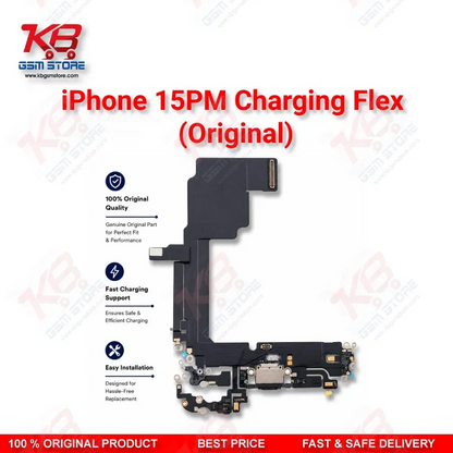 iPhone 15 Pro Max USB-C Charging Port Flex Cable Replacement – Original Quality Dock Connector Assembly