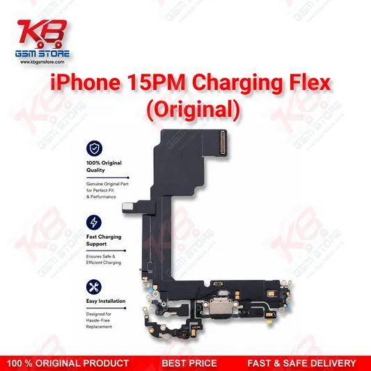iPhone 15 Pro Max USB-C Charging Port Flex Cable Replacement – Original Quality Dock Connector Assembly