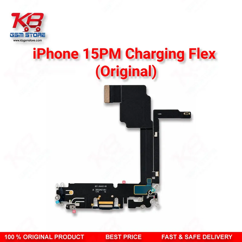 iPhone 15 Pro Max USB-C Charging Port Flex Cable Replacement – Original Quality Dock Connector Assembly
