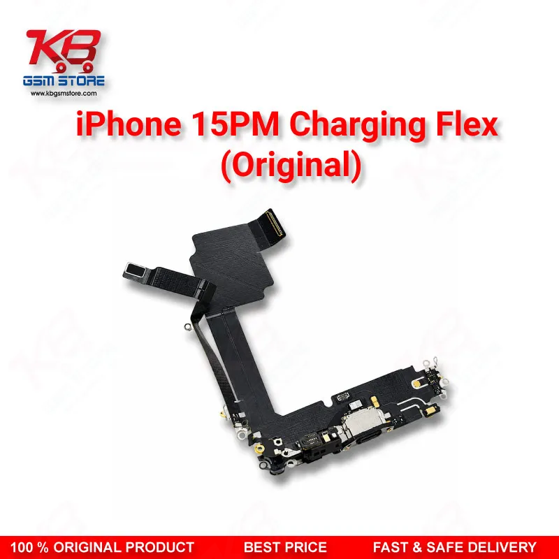 iPhone 15 Pro Max USB-C Charging Port Flex Cable Replacement – Original Quality Dock Connector Assembly