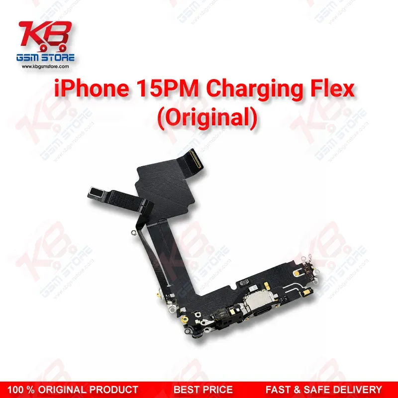 iPhone 15 Pro Max USB-C Charging Port Flex Cable Replacement – Original Quality Dock Connector Assembly