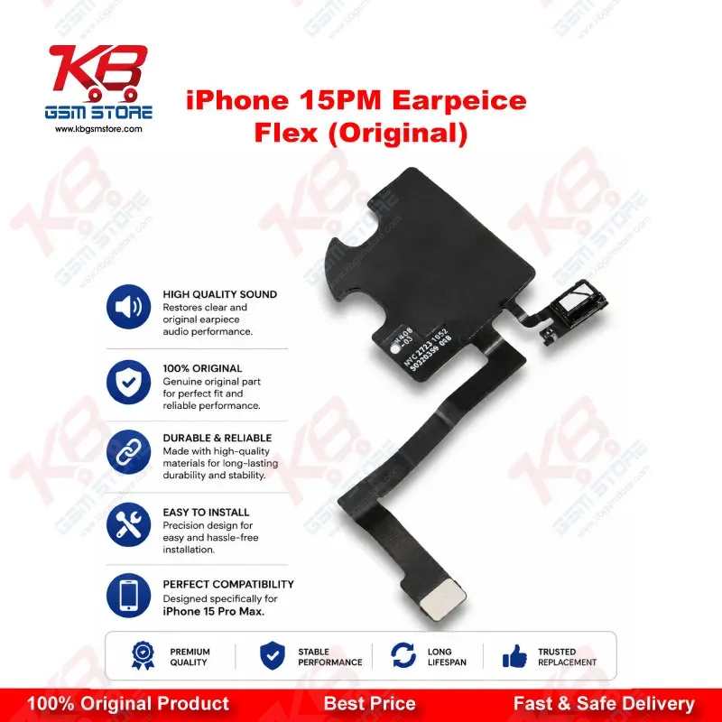 iPhone 15 Pro Max Earpiece Flex Cable (Original) – Proximity Sensor & Ear Speaker Repair Part