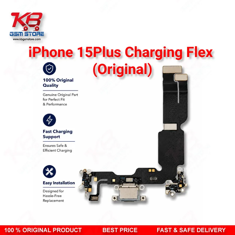 iPhone 15 Plus Original Charging Flex Cable – USB-C Dock Connector Assembly Replacement