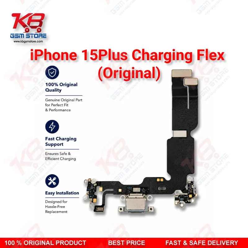 iPhone 15 Plus Original Charging Flex Cable – USB-C Dock Connector Assembly Replacement