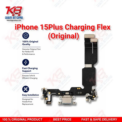 iPhone 15 Plus Original Charging Flex Cable – USB-C Dock Connector Assembly Replacement