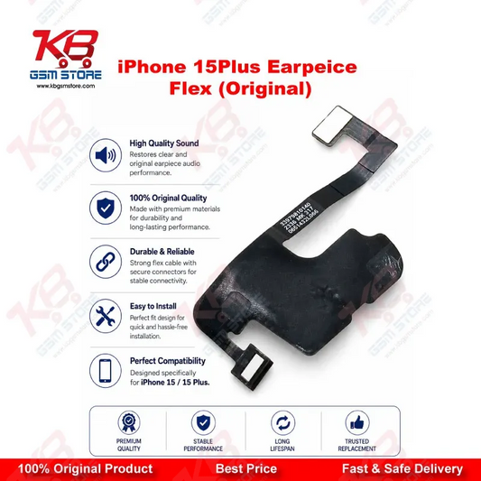 iPhone 15 Plus Earpiece Flex Cable (Original) – Ear Speaker Replacement Part