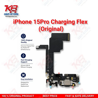 Apple iPhone 15 Pro Original Charging Port Flex Cable – USB-C Dock Connector Replacement
