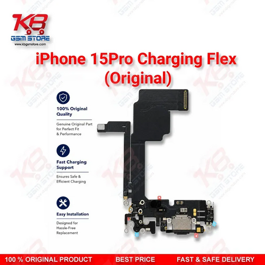 Apple iPhone 15 Pro Original Charging Port Flex Cable – USB-C Dock Connector Replacement
