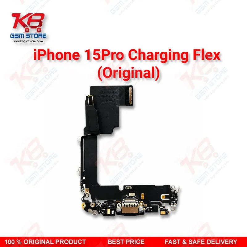 Apple iPhone 15 Pro Original Charging Port Flex Cable – USB-C Dock Connector Replacement