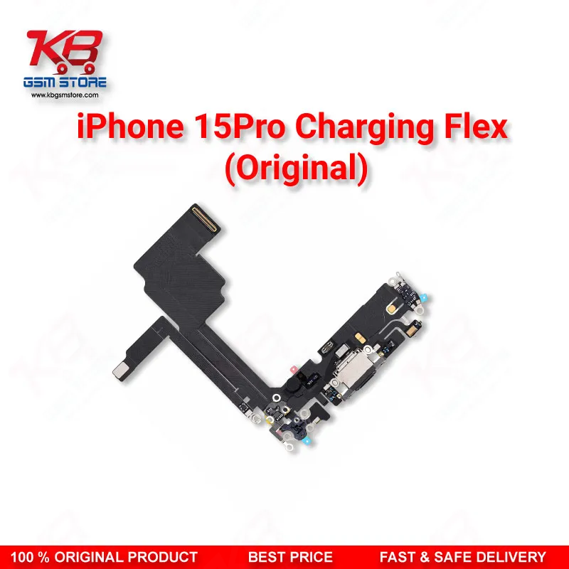 Apple iPhone 15 Pro Original Charging Port Flex Cable – USB-C Dock Connector Replacement
