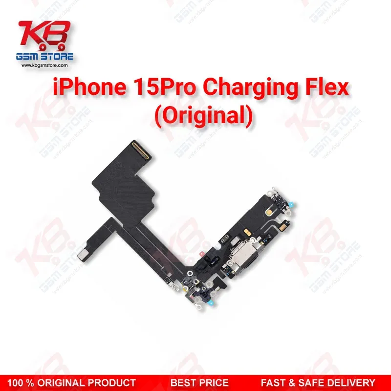 Apple iPhone 15 Pro Original Charging Port Flex Cable – USB-C Dock Connector Replacement