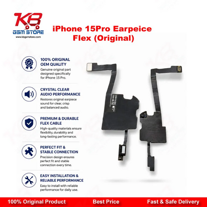 iPhone 15 Pro Earpiece Flex Cable (Original) – Ear Speaker & Proximity Sensor Replacement