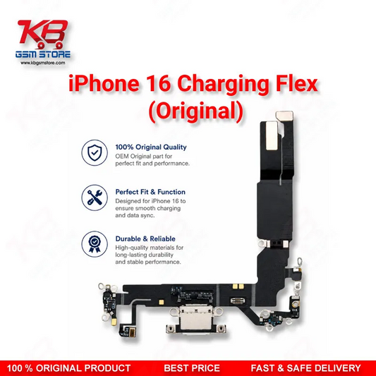 iPhone 16 Original Charging Port Flex Cable – USB-C Dock Connector Assembly Replacement