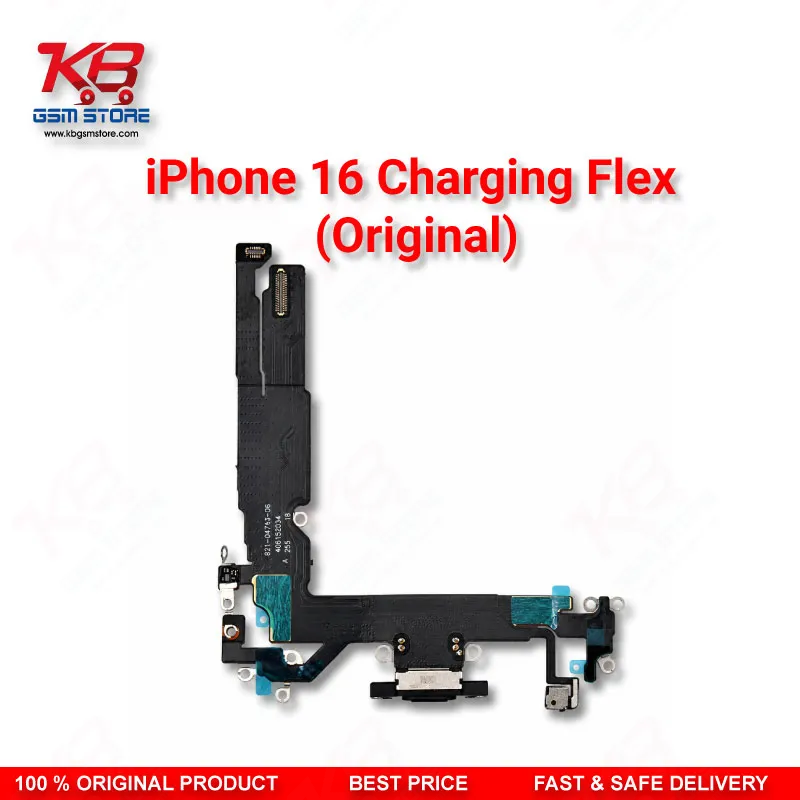 iPhone 16 Original Charging Port Flex Cable – USB-C Dock Connector Assembly Replacement