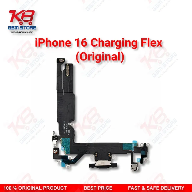 iPhone 16 Original Charging Port Flex Cable – USB-C Dock Connector Assembly Replacement