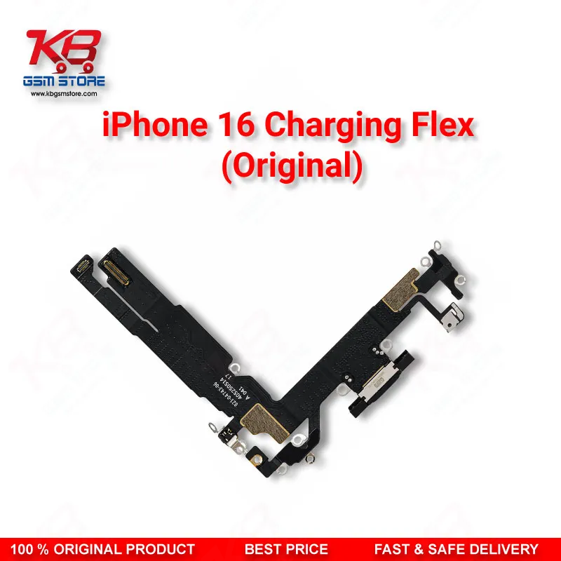 iPhone 16 Original Charging Port Flex Cable – USB-C Dock Connector Assembly Replacement