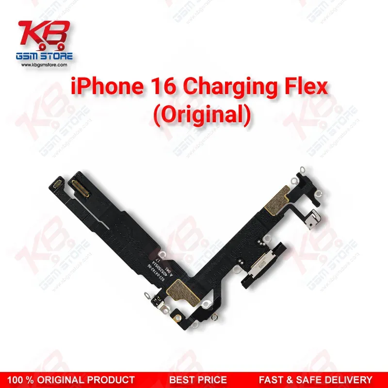 iPhone 16 Original Charging Port Flex Cable – USB-C Dock Connector Assembly Replacement