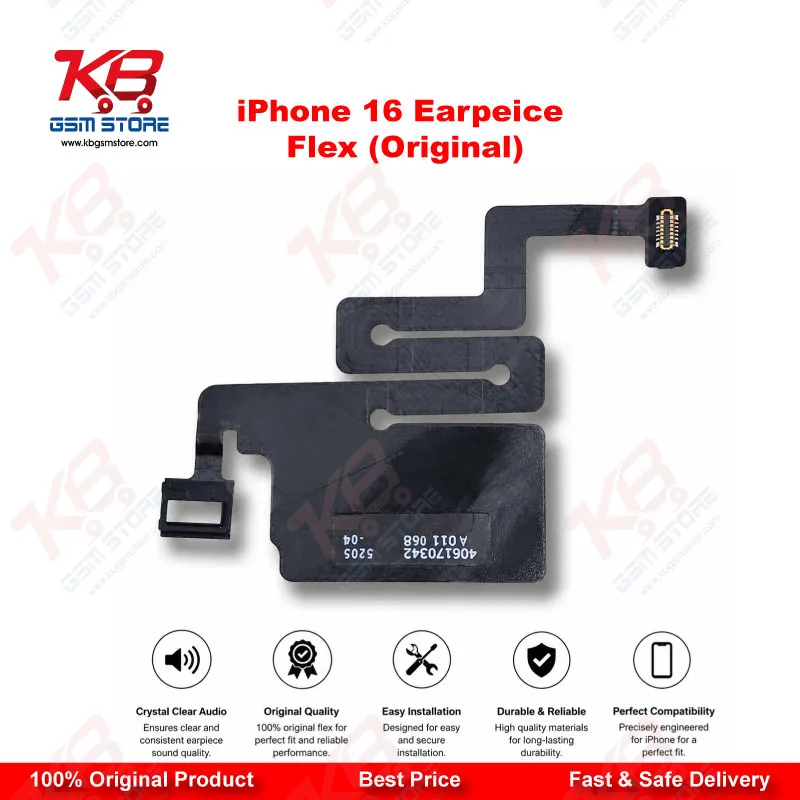 iPhone 16 Earpiece Flex Cable (Original) – Speaker & Proximity Sensor Replacement