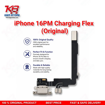 iPhone 16 Pro Max Charging Port Flex Cable (Original) – USB-C Connector PCB Board