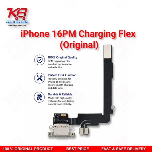 iPhone 16 Pro Max Charging Port Flex Cable (Original) – USB-C Connector PCB Board