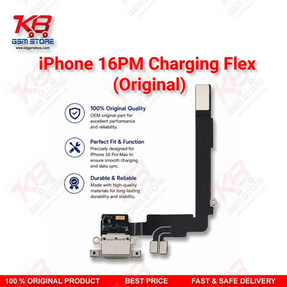 iPhone 16 Pro Max Charging Port Flex Cable (Original) – USB-C Connector PCB Board