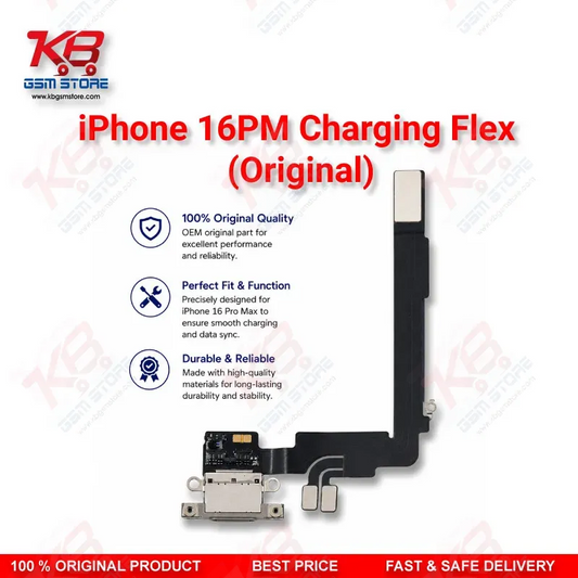 iPhone 16 Pro Max Charging Port Flex Cable (Original) – USB-C Connector PCB Board