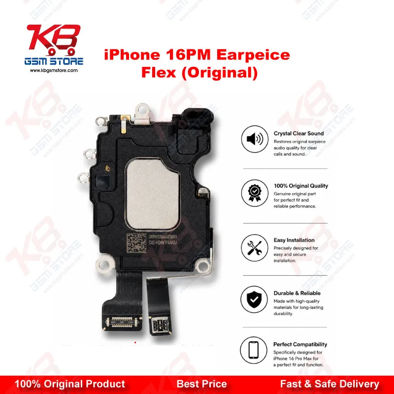 iPhone 16 Pro Max Earpiece Flex Cable (Original) – Sensor & Mic Replacement
