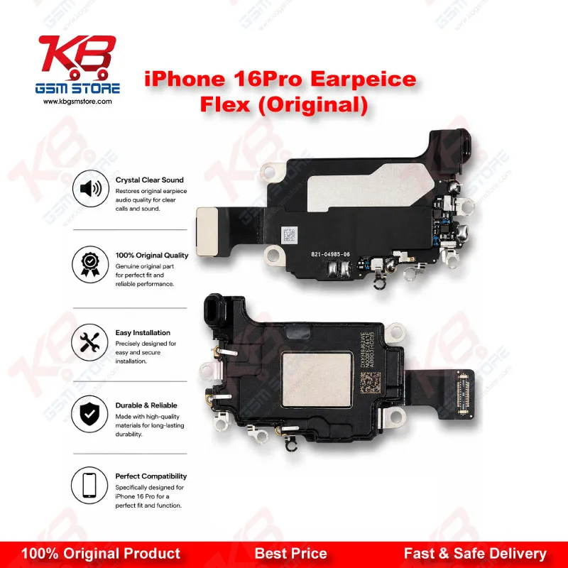 iPhone 16 Pro Earpiece Flex Cable (Original) – Speaker, Proximity & Mic Module