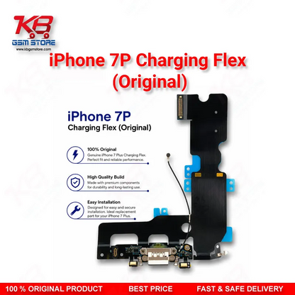 iPhone 7 Plus Charging Flex Cable Original — Lightning Port Dock Connector with Microphone and Antenna