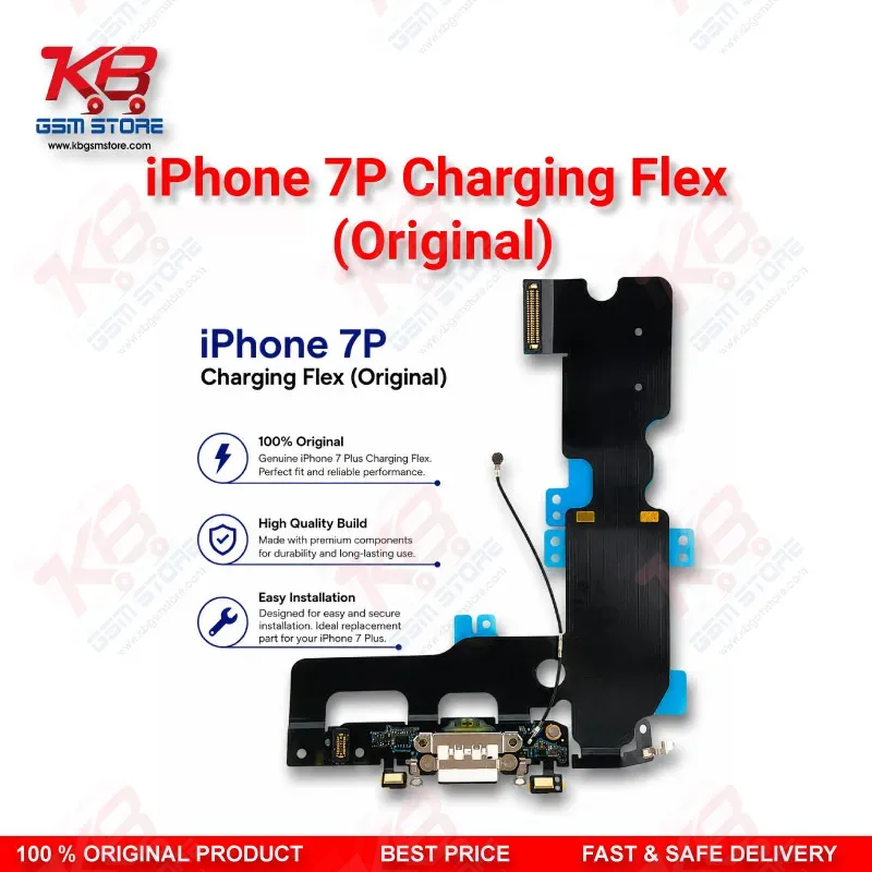 iPhone 7 Plus Charging Flex Cable Original — Lightning Port Dock Connector with Microphone and Antenna