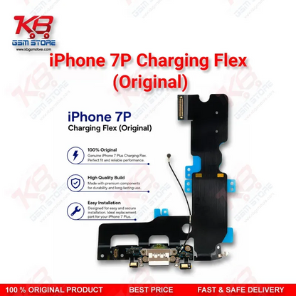 iPhone 7 Plus Charging Flex Cable Original — Lightning Port Dock Connector with Microphone and Antenna