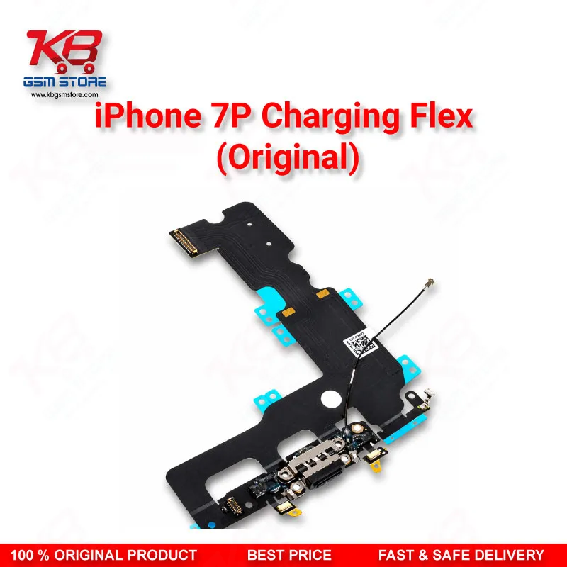 iPhone 7 Plus Charging Flex Cable Original — Lightning Port Dock Connector with Microphone and Antenna