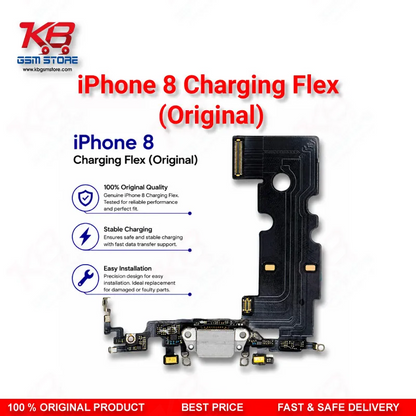 iPhone 8 Charging Flex Cable (Original) – Lightning Dock Connector with Microphone & Antenna