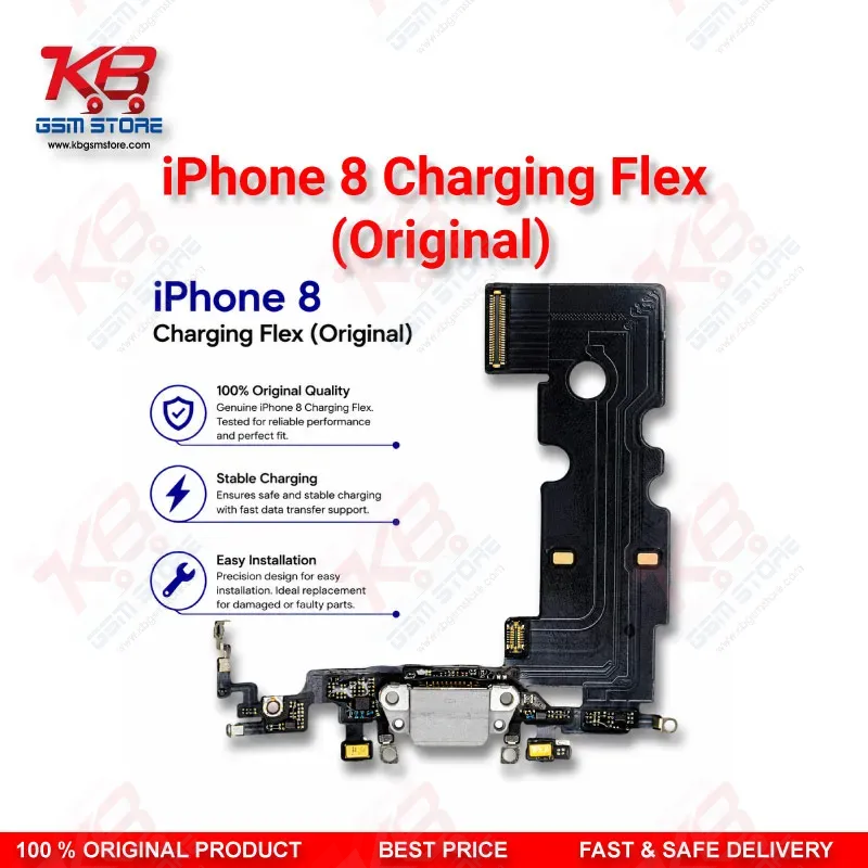 iPhone 8 Charging Flex Cable (Original) – Lightning Dock Connector with Microphone & Antenna