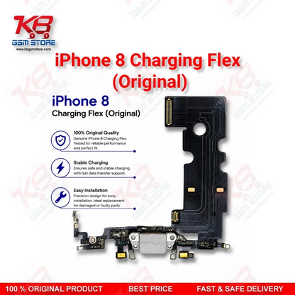 iPhone 8 Charging Flex Cable (Original) – Lightning Dock Connector with Microphone & Antenna