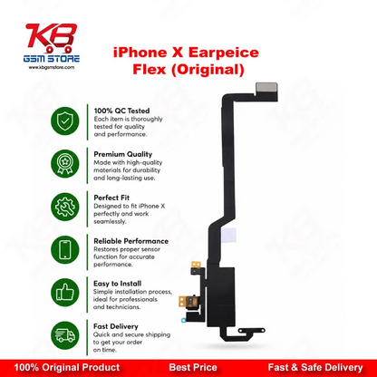 iPhone X Earpiece Speaker Flex Cable (Original) – With Proximity Sensor