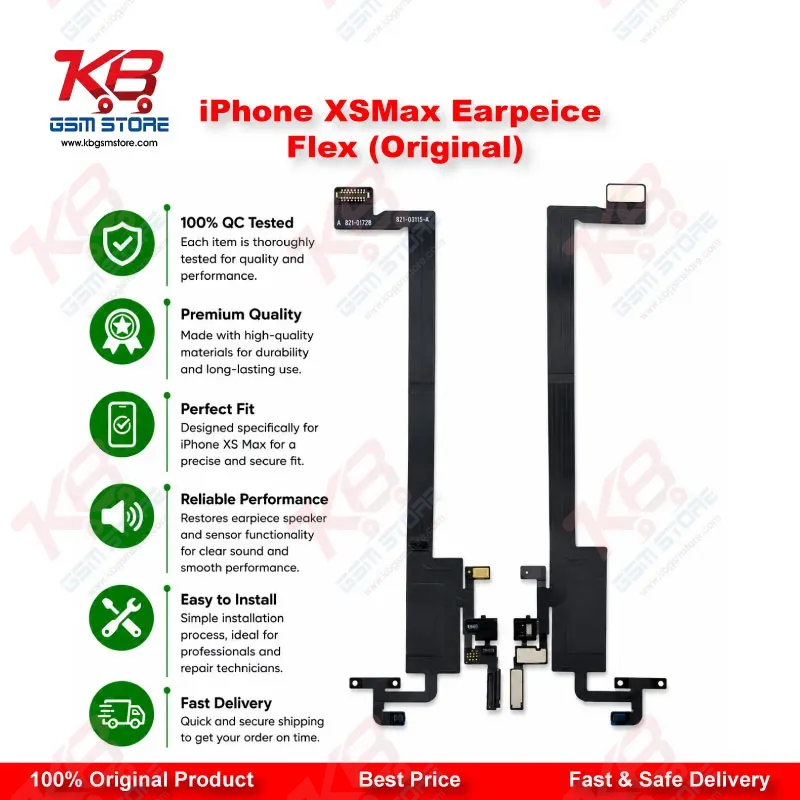 Original iPhone XS Max Earpiece Flex Cable with Proximity Sensor