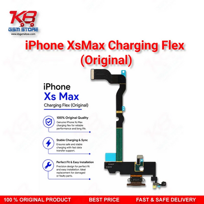 iPhone XS Max Original Charging Port Flex Cable – Lightning Dock Connector Assembly