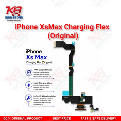 iPhone XS Max Original Charging Port Flex Cable – Lightning Dock Connector Assembly