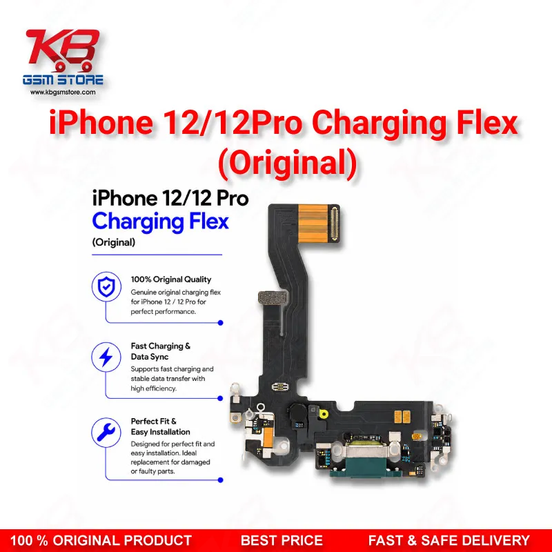 iPhone 12 / 12 Pro Charging Flex Cable (Original) – Lightning Dock Connector Assembly