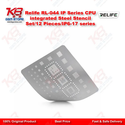 Relife RL-044 12-in-1 CPU Reballing Stencil Set – iPhone 6 to iPhone 17 Pro Max