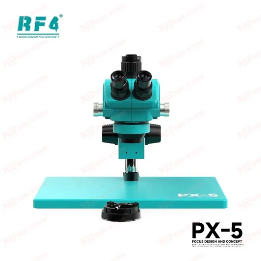 RF4 PX-5 Trinocular Stereo Microscope | 7X–50X Continuous Zoom