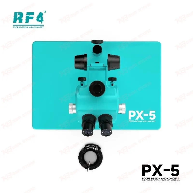 RF4 PX-5 Trinocular Stereo Microscope | 7X–50X Continuous Zoom