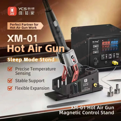 YCS XM-01 Magnetic Hot Air Gun Stand with Temperature Probe for PCB SMD Rework