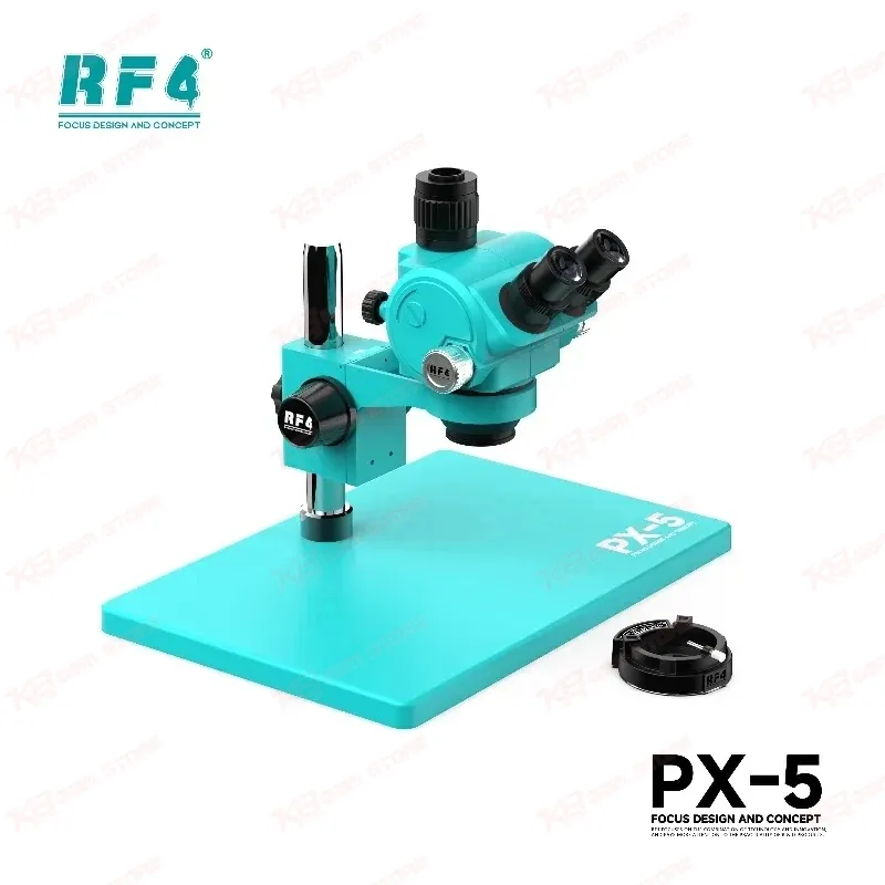 RF4 PX-5 Trinocular Stereo Microscope | 7X–50X Continuous Zoom
