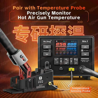 YCS XM-01 Magnetic Hot Air Gun Stand with Temperature Probe for PCB SMD Rework