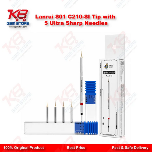 Lanrui S01 C210-SI Precision Soldering Iron Tip with 5 Ultra Sharp Needles